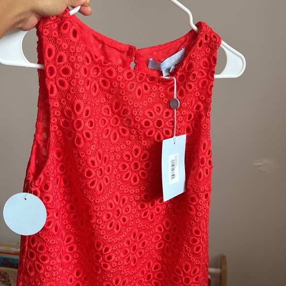 Hill House The Scallop Lace Charlie Dress Red XS NWT - Picture 8 of 12